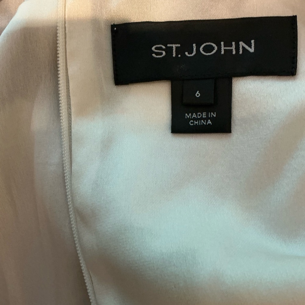 St. John Floral Midi Dress in Pink and Green Size 6 - Picture 8 of 11